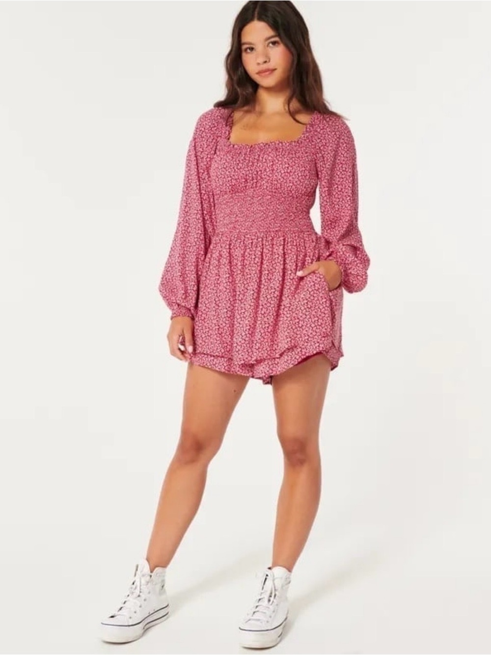 Hollister rose- pink  Long-sleeve Romper